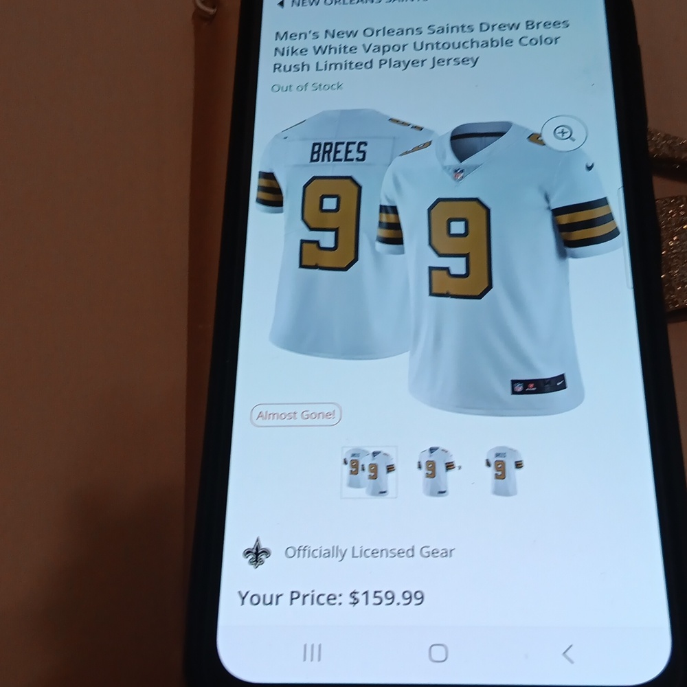 New Orleans Saints Drew Brees Nike White Vapor Untouchable Limited RARE NWT - Picture 8 of 8